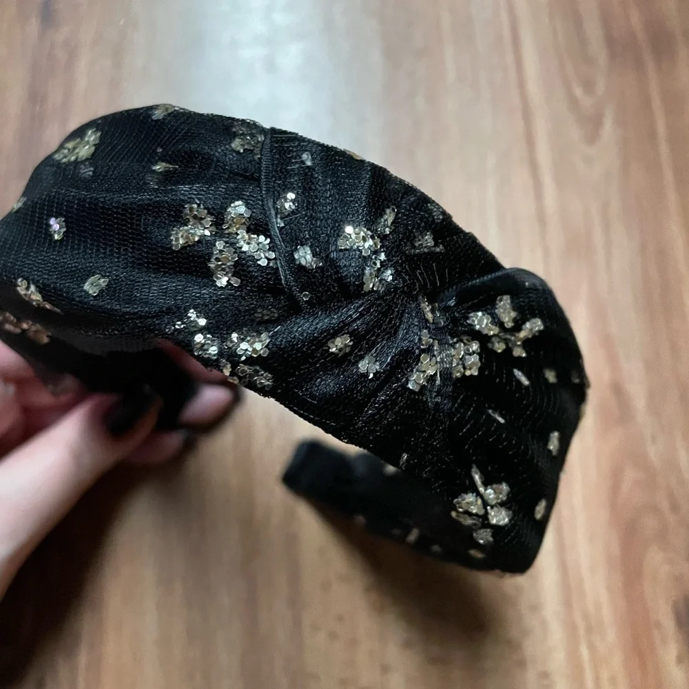 Black Tulle Knot headband